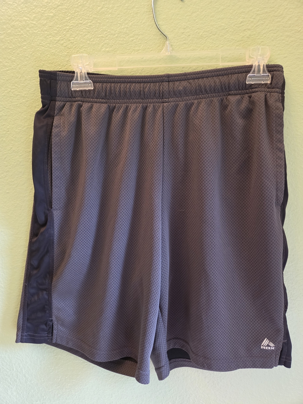 RBX Men's Charcoal Gray Athletic Mesh Shorts